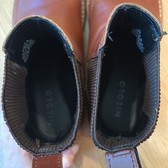 Nisolo Boots Carmen Chelsea Ankle Booties Brown Leather Size 7.5 - Picture 11 of 11